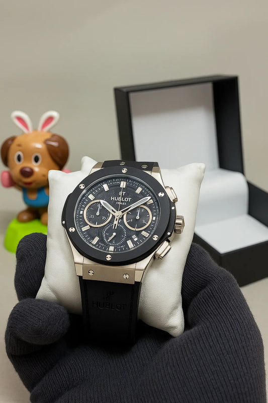 Solid Hublot Master Lock Edition-Metal Body-Water Resistant With Black Dial