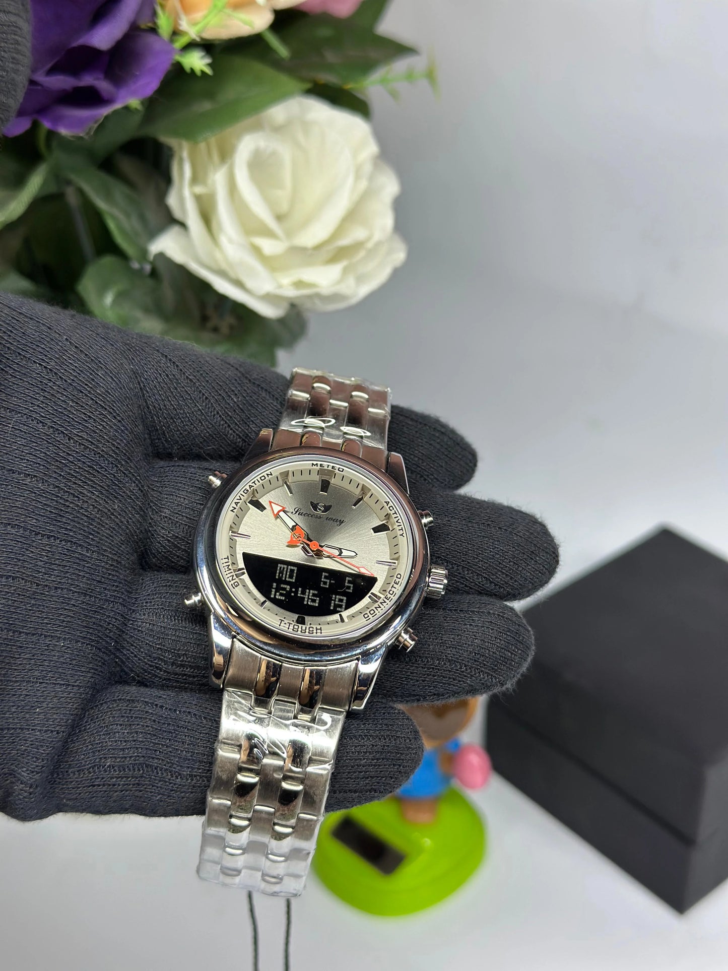 Success Way Two Time Watch Alarm and Digital Feature With Auto Light in Night