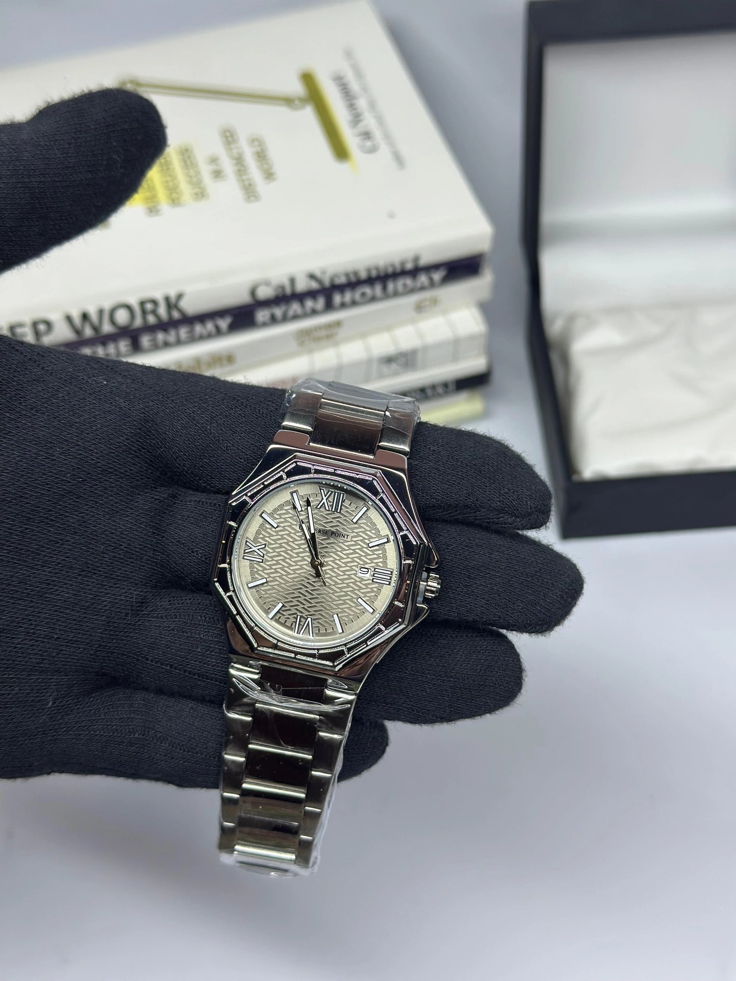 Universe Point Premium Quality Unique Watch For Men in Silver