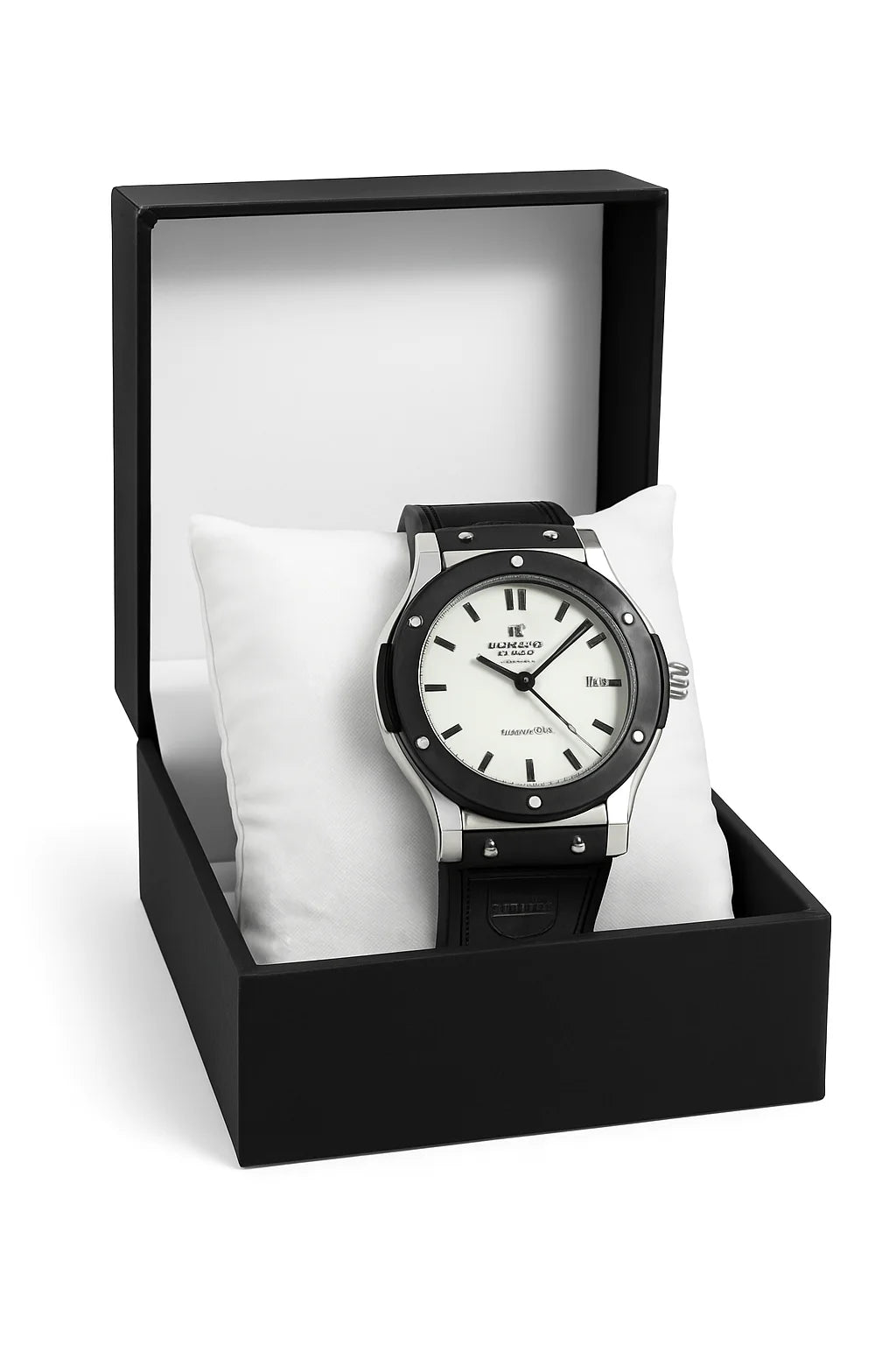 Solid Hublot Master Lock Edition-Metal Body-Water Resistant With White Dial